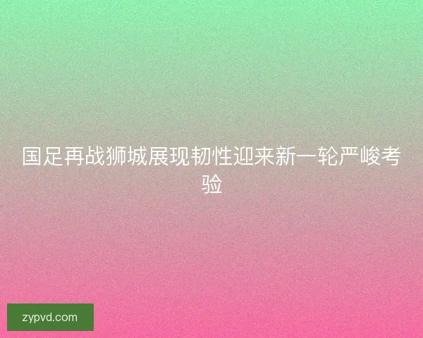 国足再战狮城展现韧性迎来新一轮严峻考验